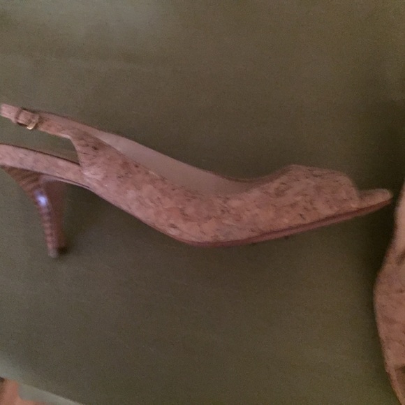 Cole Haan Cork sling back peep toe Size 7 - Picture 2 of 4